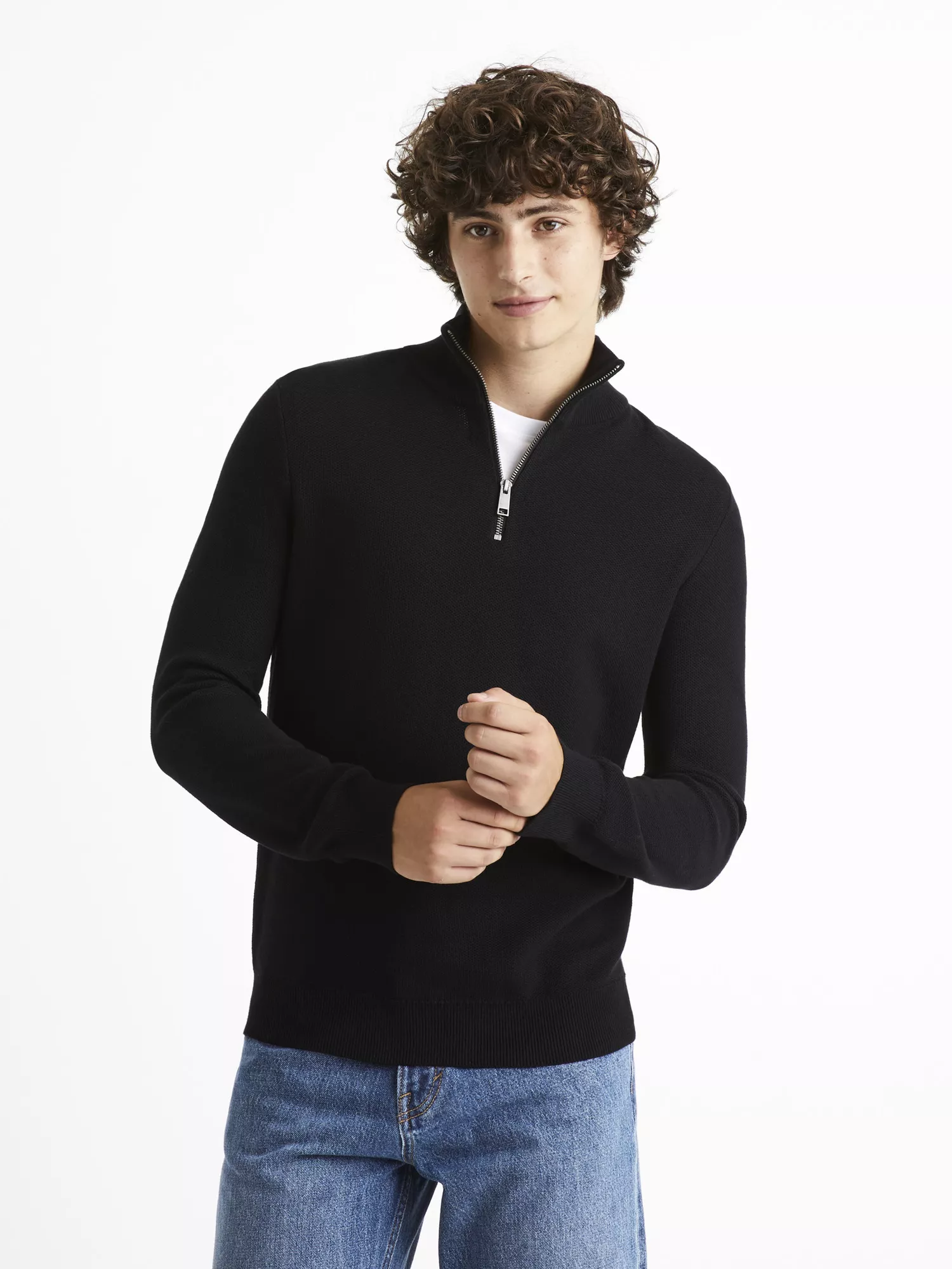 Sveter s golierom na zips Celim (3) Sveter s golierom na zips Celim (3)