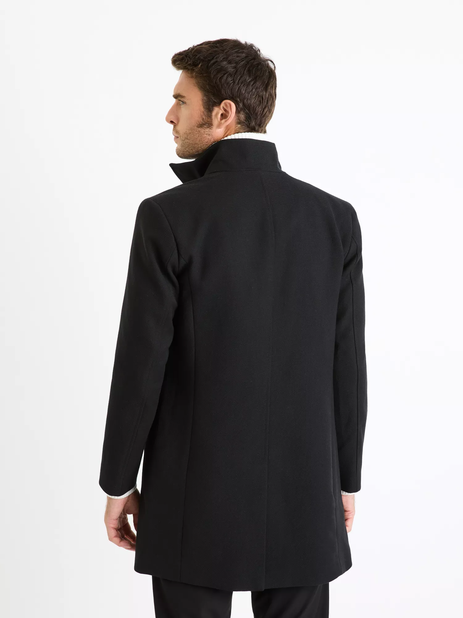 Elegantný kabát Puoffice s vlnou (2)