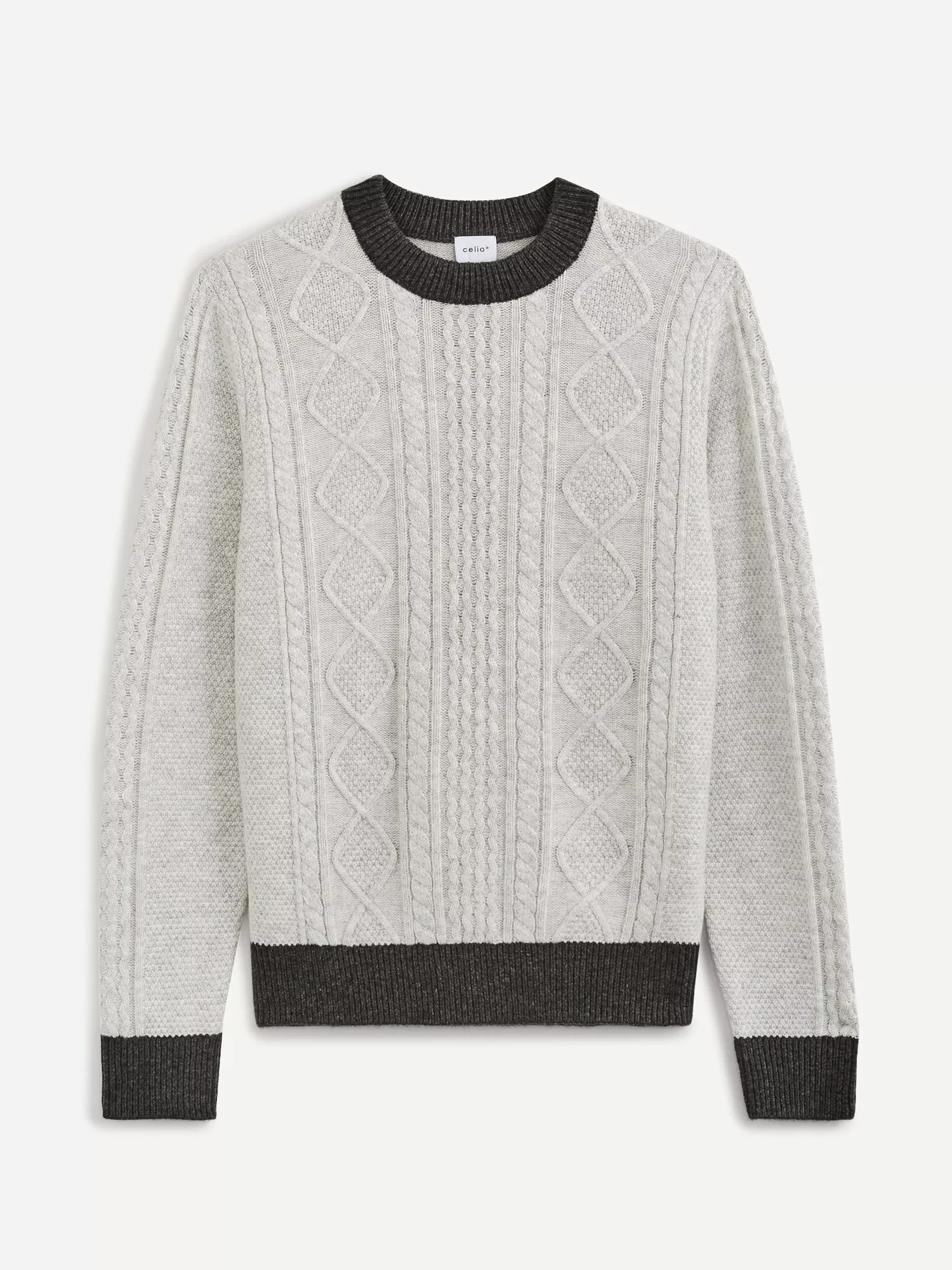 Pletený sveter Verybest so vzorom (4)