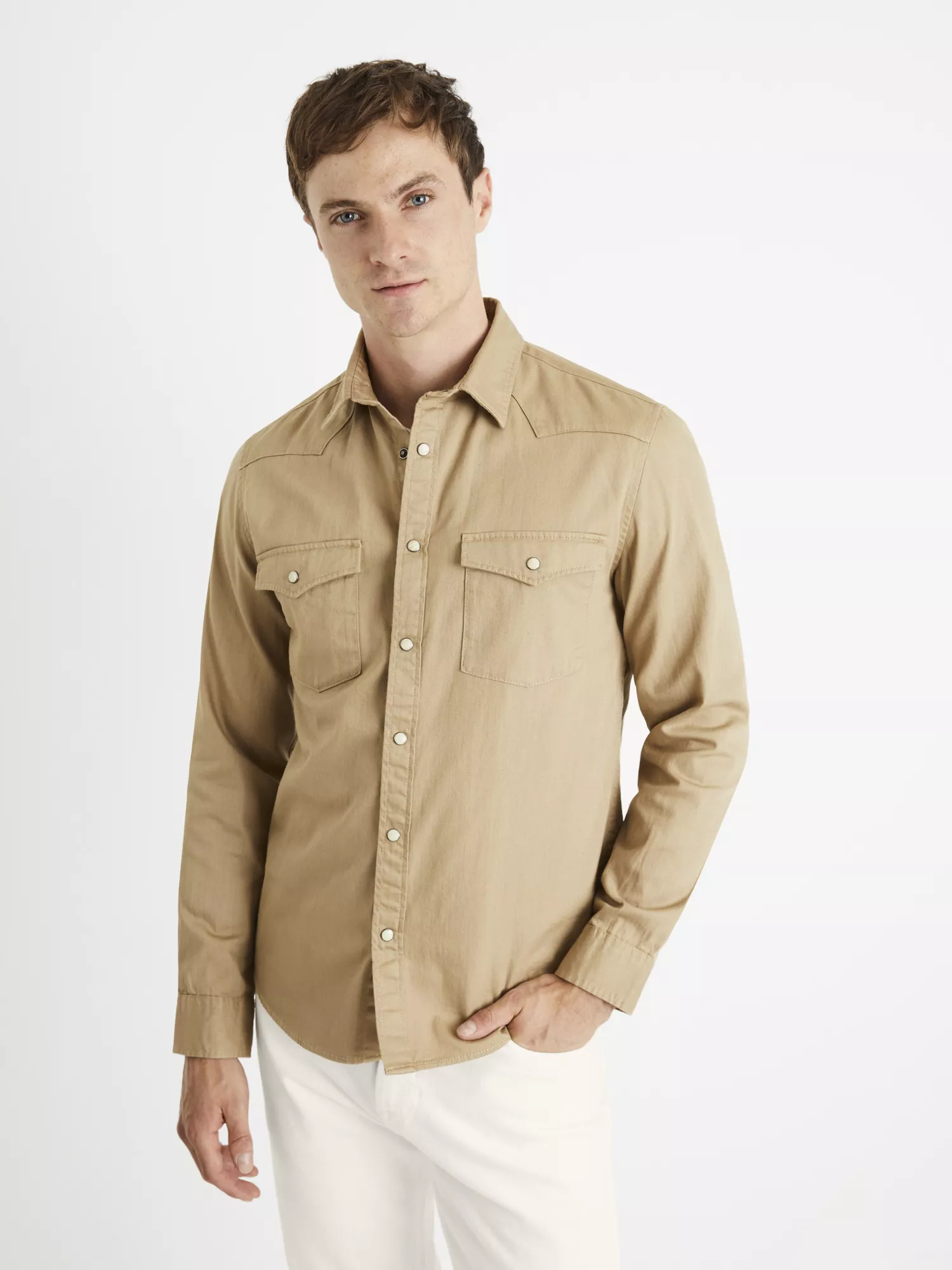 Džínsová košeľa modern fit Cadenlo (1) Džínsová košeľa modern fit Cadenlo (1)