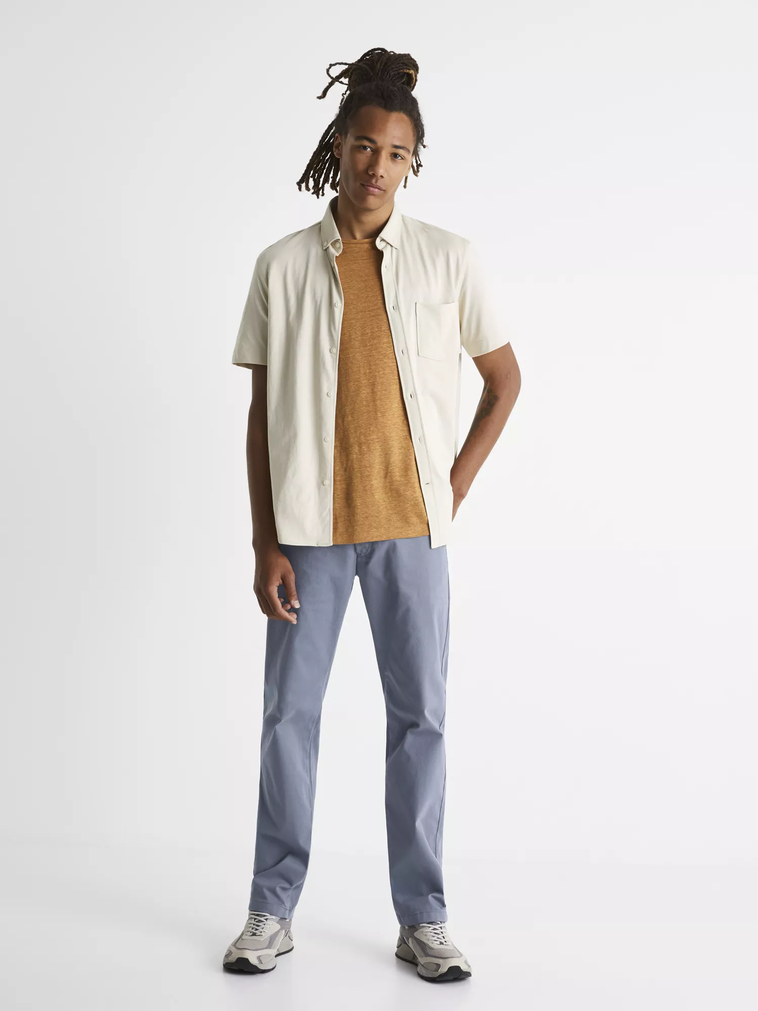 Nohavice chino straight twill Tohenri (4) Nohavice chino straight twill Tohenri (4)