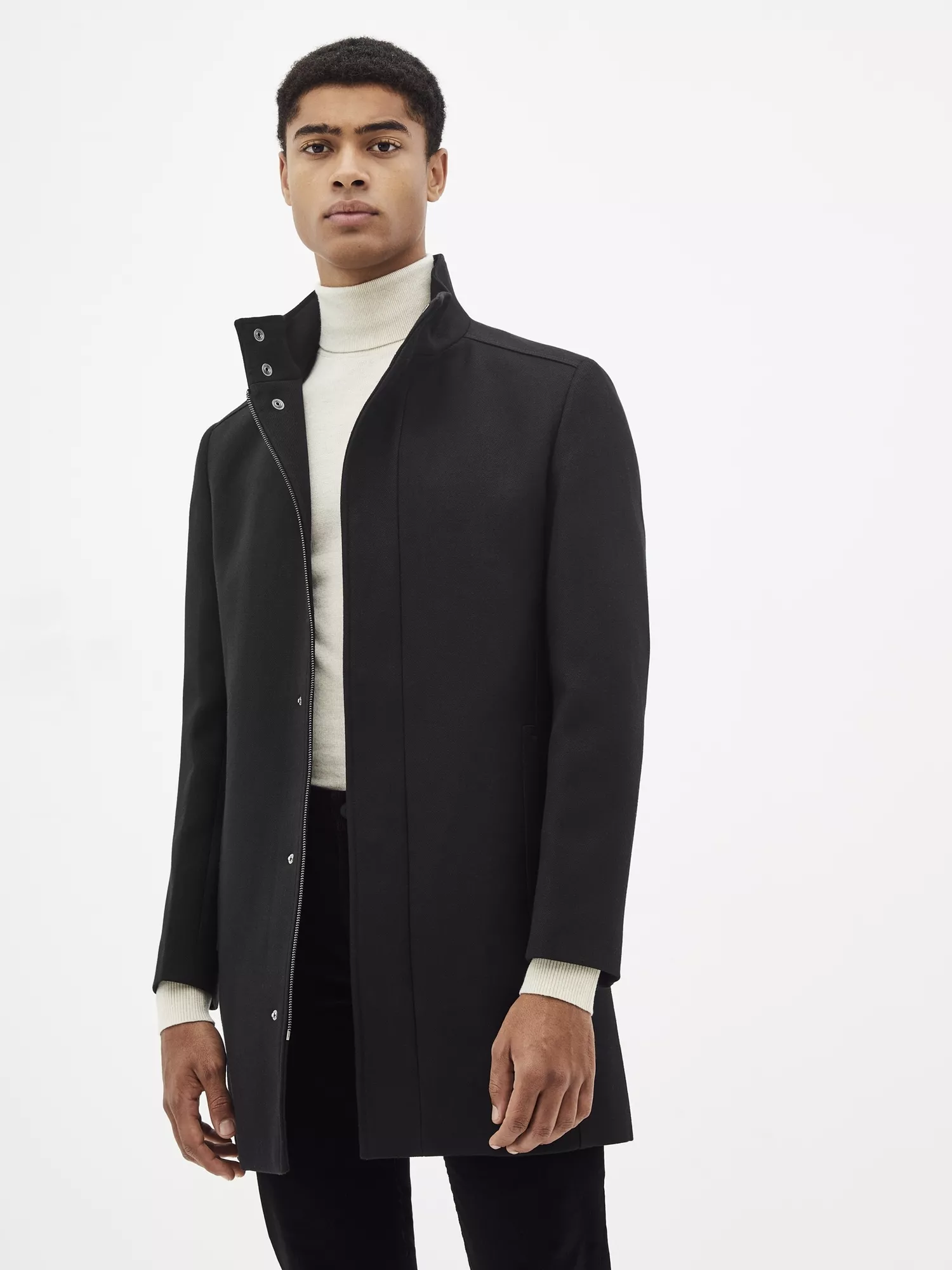 Elegantný kabát Puoffice s vlnou (1)