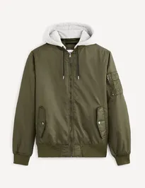 Bunda bomber s odopínacou kapucňou