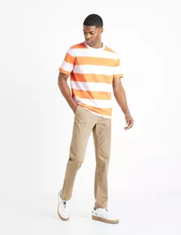 Nohavice chino straight bi-stretch