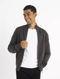 Merino sveter na zips Vemerizip
