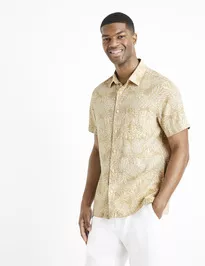 Ľanová vzorovaná košeľa Daovera