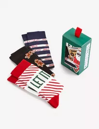 Ponožky v darčekovom balení, 3 páry