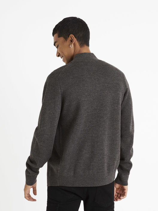 Merino sveter na zips Vemerizip