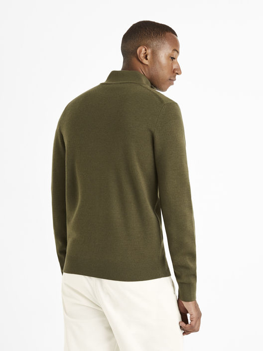 Merino sveter na zips Vemerizip