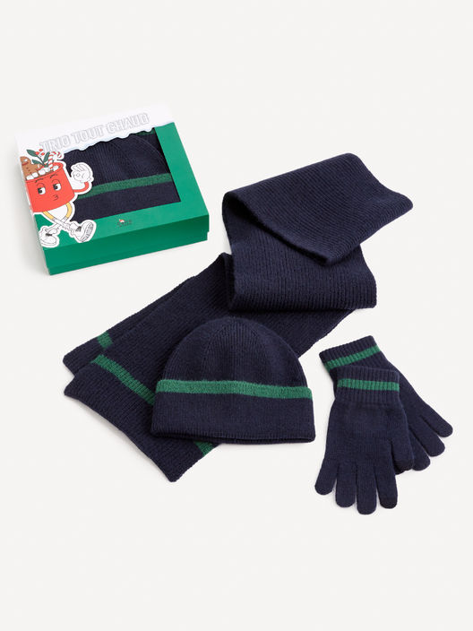 Čiapka, šál a rukavice v darčekovom balení
