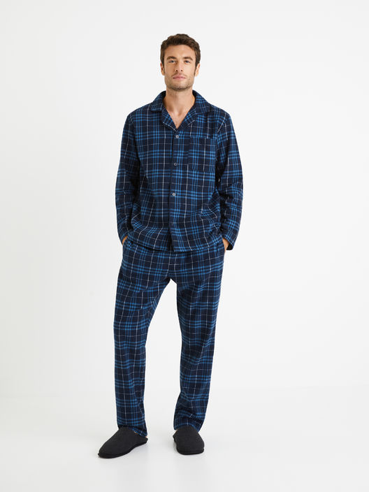Kockované pyžamo Fipyflanel